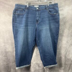 Lane Bryant Blue Denim Jean Capri Plus Size 20